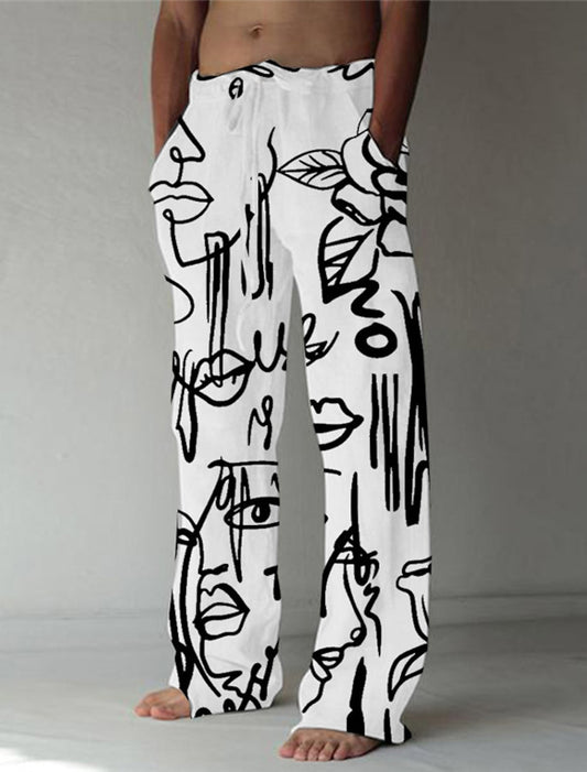 Men's summer print trousers